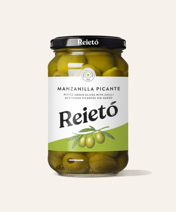 Reietó Manzanilla Picante Oliven - 350g (150g Drænet Vægt)