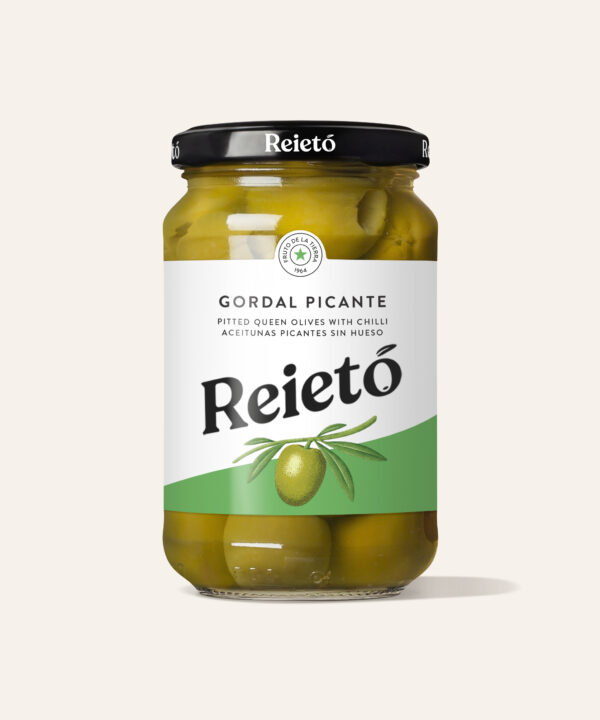 Reietó Gordal Picante 350g på glas (160g Nettovægt)